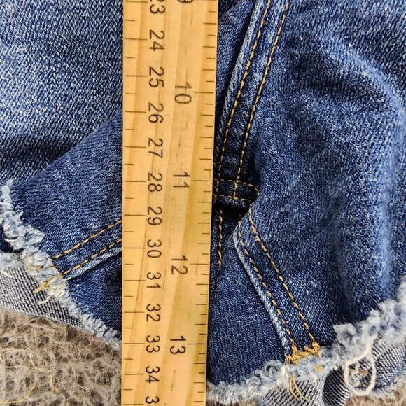 Old Navy Shorts Womens 14 Blue High Rise OG Straight Denim Jean Cut Off - Picture 6 of 9